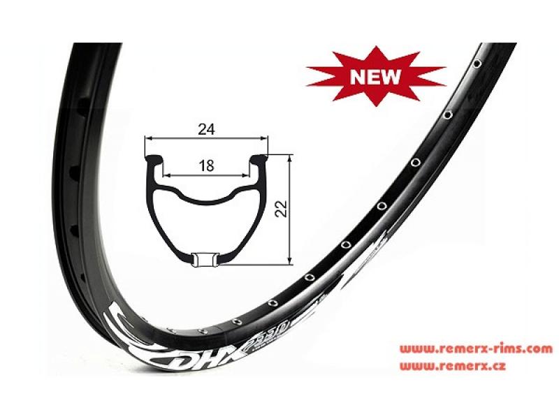 Ráfek Remerx Fastdisc 559x18 FV, 1 nýt, 36 děr, černý