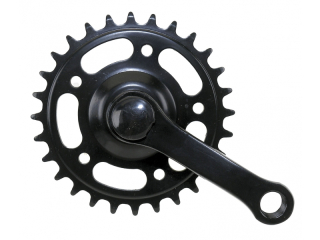Kliky Fe 89mm, 28 zubů, černé bez krytu