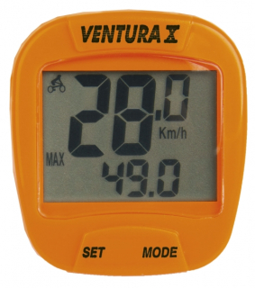 Cyklocomputer VENTURA 10 funkcí, oranžový