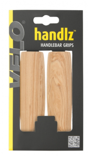 Gripy pěnové VELO Wood, světle hnědé