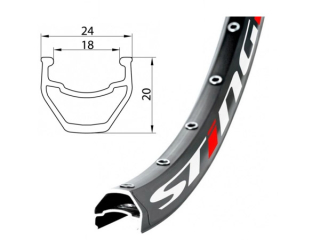 Ráfek Remerx Sting 584x18, 1 nýt, 32 děr, černý