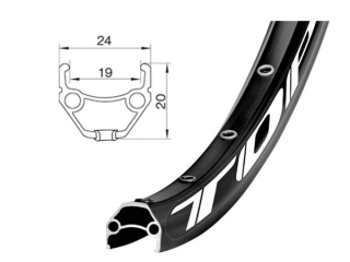 Ráfek Remerx TopDisc 622x18, 1 nýt, 32 děr, černý