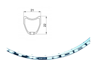 Ráfek Remerx Tubular 622x21 RTX Road, 1 nýt, 32 děr, bílý