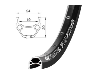 Ráfek Remerx Dragon Line 26" 559x19, 1 nýt, 36 děr, černý