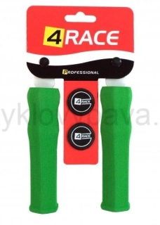Gripy 4RACE tvrzené pěnové NBR127mm, zelené